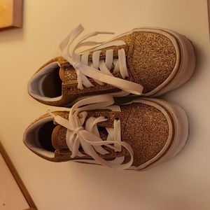 Glitter gold vans